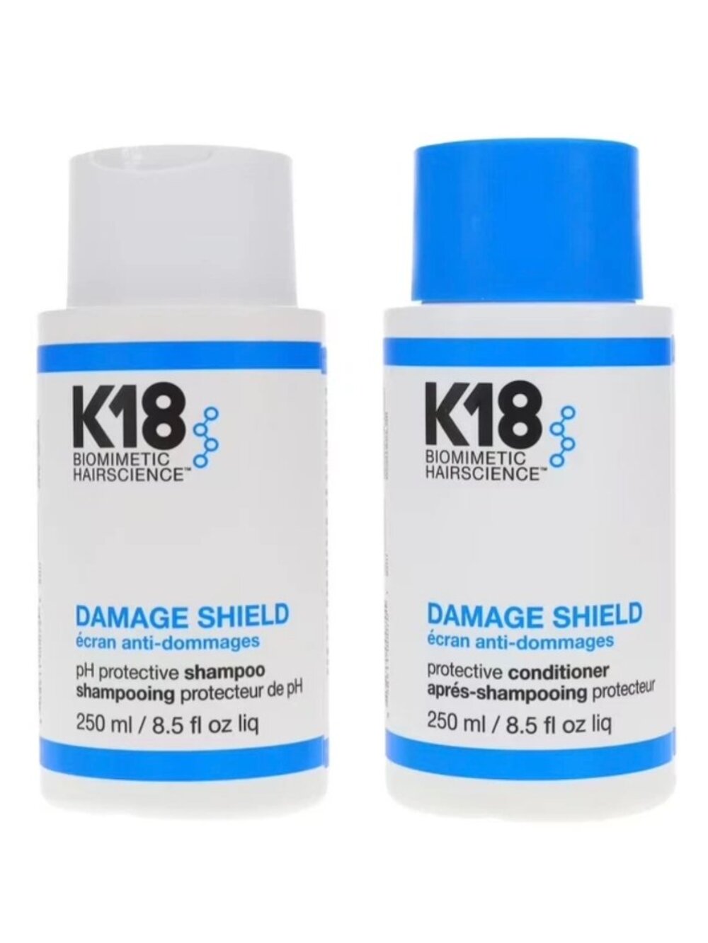 K18 DAMAGE SHIELD pH Protective Shampoo and Conditioner 8.5 oz